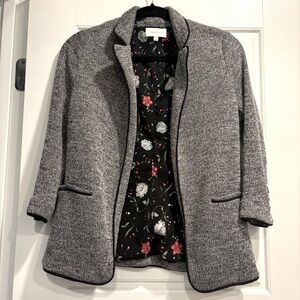 Skies Are Blue Stitch Fix Blazer Womens Medium Heather Grey Knit Open Front